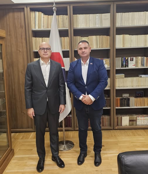 Milenko Mitrovic na sastanku sa Milošem Vučevićem